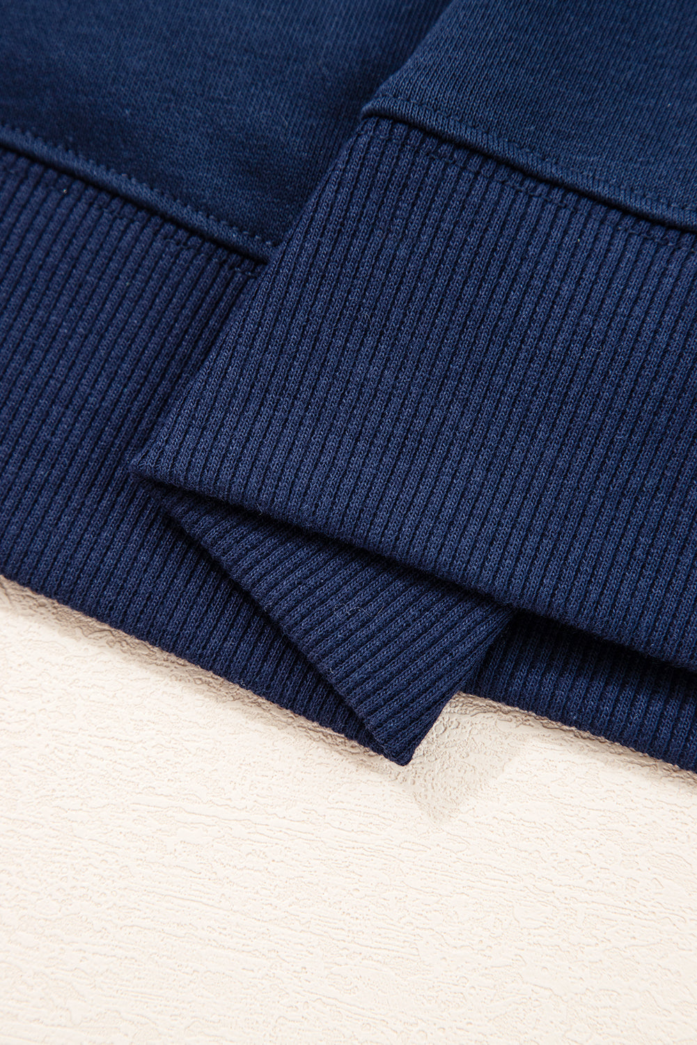 Evergreen Preppy Striped Sleeve Loose Sweatshirt