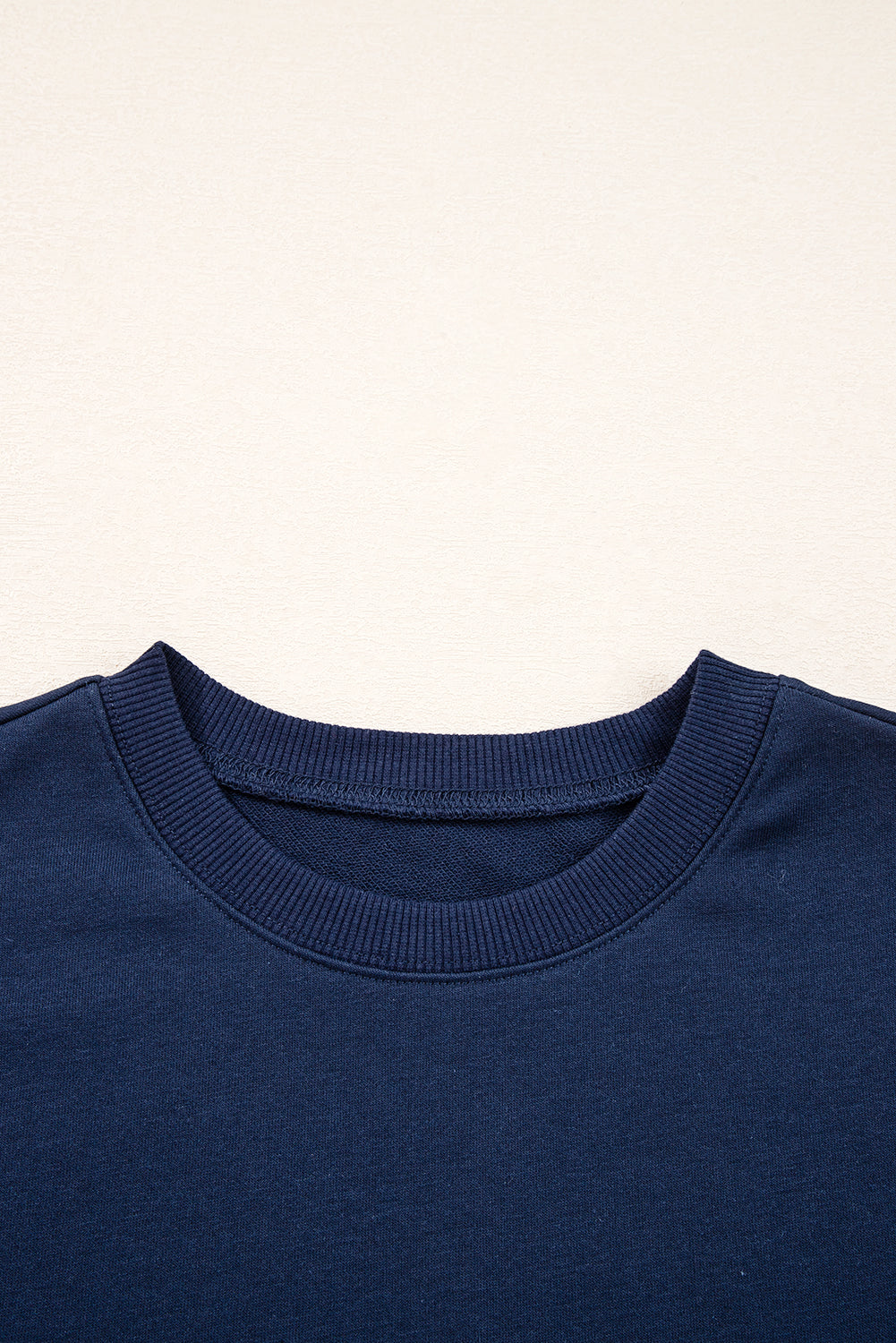 Evergreen Preppy Striped Sleeve Loose Sweatshirt